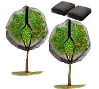 Homiton 2 Pack Fruit Tree Netting Bags with Zipper and Drawstring, 6 x 6ft Ultra Fine Mesh Garden Netting Plant Cover, Bird Netting for Blueberry Bushes, Fruit Trees, Flowers (Black, 6 x 6 ft)