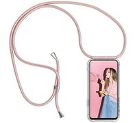 HomiTunky Case with Cord for Nothing Phone 4A Pro - Smartphone Phone Cases with Lanyard - Phone Chain Case - Shockproof TPU Cover Stylish Cord Case, Pink Gold