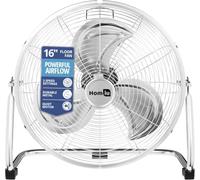 Homiu 16 Inch Floor Fan - 3 Speed High Velocity Fan - Standing Cooling Cold Air Circulation - Adjustable Tilting Electric Industrial - For Home Gym Office Garage Outdoor Indoor