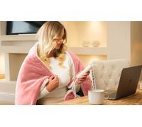 Homiu Electric Heated Blanket Throw: Navy Blue