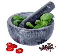Homiu Marble Pestle And Mortar Set Large 15.5Cm Diameter