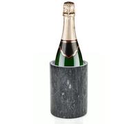Homiu Marble Wine Cooler - 100% Natural Marble Bottle Chiller for White Wine, Rosé & Champagne - Elegant Tabletop Cooler & Utensil Holder - 17cm x 12cm