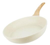 Homiu Non-Stick Frying Pan for Induction, Gas, Ceramic & Electric Hobs - Lightweight Pan for Eggs, Pancakes, Omelettes & Everyday Cooking (White, 28cm)