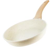 Homiu Non-Stick Frying Pan for Induction, Gas, Ceramic & Electric Hobs - Lightweight Pan for Eggs, Pancakes, Omelettes & Everyday Cooking (White, 20cm)