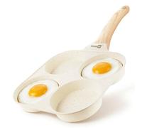 Homiu Non Stick Frying Pan, Skillet for Induction, Gas, Ceramic & Electric Hobs - Lightweight, Oven Safe Pan for Egg, Pancake, Omelette & Everyday Cooking Pots (White, Egg Frying Pan)