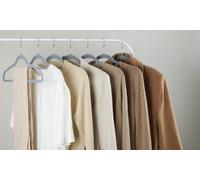 Homiu Velvet Clothes Hangers: Black/ 20-Piece Set