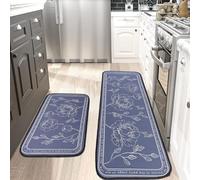 HomKuch Kitchen Floor Mat Set of 2, Cushioned Anti Fatigue Kitchen Mat Non-Slip Comfort Kitchen Mats and Rugs for Kitchen, Home, Laundry