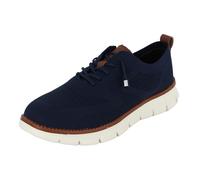 HomKuch Men's Mesh Casual Sneakers Lightweight Breathable Shoes Comfortable Walking Soft Sole Oxford Shoes Dark Blue