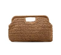HomKuch Straw Clutch Purses for Women, Woven Summer Lightweight Straw Beach Bag Handbag for Beach Travel Holiday