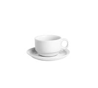 Homla VIENNA White Cup with a Saucer, 230 ml