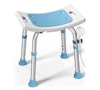 HOMLAND Shower Chair 181 kg, Adjustable Height Shower Stool with Rust-Free Aluminium Frame, Non-Slip Feet Shower Stools to Sit on in Shower, Shower Seat for Elderly Disabled Handicap
