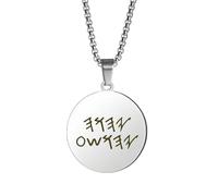 HOMLIFPER Paleo Hebrew God Jehovah Pendant Necklace Minimalist Jewish Name of Lord Necklaces Israelite Yahweh Blessing Jewelry for Men Women, 60CM/23.6", Stainless Steel, No Gemstone