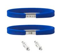 HOMLIFPER WWJD HWLF Bracelet for Men Women,4-sided engraved Sports Silicone Wristband What Would Jesus Do,He Would Love First Bracelets with Cross,Inspirational Religious Reminder Gift for Him Her