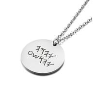 HOMLIFPER Yahuah Pendant Necklace Hebrew Name Pendant Yahuah Yahshua YHWH In Paleo Hebrew Necklace for Women Men Paleo Hebrew Jewelry, One Size, Stainless Steel, No Gemstone