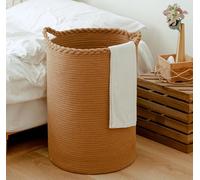 Homlikelan 72L Cotton Woven Laundry Hamper,Laundry Basket for Blankets,Pillows,Toys,Shoes Tall Clothes Hamper Light Brown 22''H 16''D