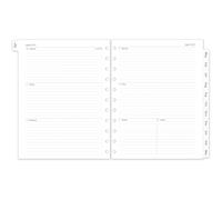 Homlive 2025-2026 Letter Size Planner Refill, 11-Disc Discbound Planner, Apr. 2025 - Jun. 2026, 15 Monthly Calendars with Monthly Tabs, 8.5"x11"