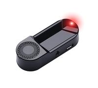 Homly Simulated Car Alarm with Flashing Red LED - Solar Powered Anti-Theft Dummy Security Light for Car, Van, Caravan - USB Rechargeable Fake Alarm Box for Vehicle Protection