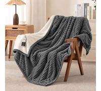 HOMLYNS Heated Throw, Electric Throw Blanket, 130 x 160 cm, Grey | For Sofa, Bedroom & Home Office, 9 Heat Settings, 28-45°C, Memory Function, 2/4/8/10-Hour Auto-Off, Machine Washable