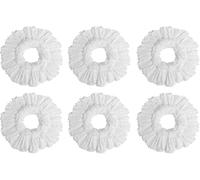 HomlyPro Spin Mop and Bucket Set Replacement Heads 6 Pack - Microfiber Pads for Mop And Bucket Cleaning Sets, Washable and Reusable Heads for All Hard Floors, Tiles, Laminate & Wood