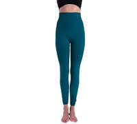Homma Activewear Thick High Waist Tummy Compression Slimming Body Leggings Pant, F.Teal, S
