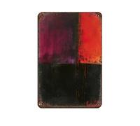 Hommage An Mark Rothko Retro Poster Metal Tin Sign Chic Art Retro Iron Painting Bar People Cave Cafe Family Garage Poster Wall Decoration 8x12inch(20x30cm)