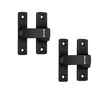 Hommay Barn Door Lock, 180/90 Sliding Barn Door Locks Latch, Sliding Gate Latch Lock for Cabinets, Barn Door, Bathroom, Gardenr Doors (2Pcs-Black)