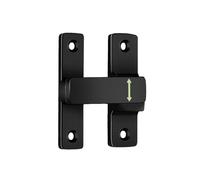 Hommay Barn Door Lock, 180/90 Sliding Barn Door Locks Latch, Sliding Gate Latch Lock for Cabinets, Barn Door, Bathroom, Gardenr Doors (1Pcs-Black)