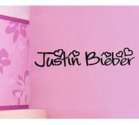 Hommay PVC Wall Stickers Justin Bieber JustinBieber Love idol bedroom decor Wallpaper Mural Art Decals 91.4cm x17.8cm