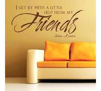 Hommay PVC Wall Stickers Y FRIENDS LP Beatles John Lennon home decor Wallpaper Mural Art Decals 27.9cm x 61cm