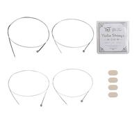 HOMMDECO 4/4 Violin Strings Complete Deutsche Silver Solid Violin Strings Violin Accessories Affordable and Durable Suitable for Beginners and Performers
