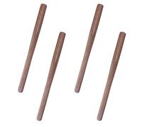 HOMMDECO 4 PCS Walnut Wood Round Handle Drink Stirring Rod Reusable Stirrers for Coffee Drinks Tea Milk Mixing Suitable for Wedding Party Birthday Cocktail Decorations