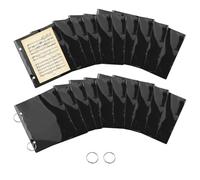 HOMMDECO Double Hole Music Folder 20PCS Waterproof and Tear Resistant PVC Window Pages Parade Music Choir Double Hole Flip Loose-Leaf Storage Music File Bag
