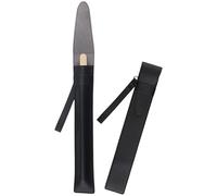 HOMMDECO Drum Stick Bag Handmade Hammer Leather Storage Bag Waterproof Portable Drum Stick Storage with Pulling Rope Suitable for All Drummers as a Gift (Black)