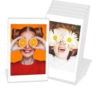 HOMMDECO Infinity Edge Acrylic Vertical Mini Picture Frame Transparent Frame Desktop Photo Display for Polaroid Photo Decoration Record Memories (5PCS)