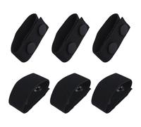 HOMMDECO Square Head Duty Belt Keepers 6PCS Adapt to 2 Inch Nylon Tactical Belt Holder with Two Metal Buckles Suitable for Police Enforcement Duty Military Tactical Equipment Accessories(Black)