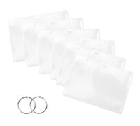 HOMMDECO Two-Hole Music Flip Folder 6PCS 17 * 12cm Waterproof Transparent PVC Label Cover Music Flip Folder Marching Band Performance Folder