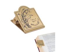 HOMMDECO Vintage Brass Orchid Metal Clip 2 PCS Creative and Versatile Office Supplies for Diary, Notebook, Handbook, Manual, Food Snack Bag, Banknotes, Change Binder Clip for Page (Gold)
