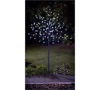 Homme Concept - 4ft MAINS POWERED LED Cherry Blossom Tree with pegs, Artificial Trees, Christmas Garden ornaments for home Xmas display Decoration Indoor/Outdoor, Garden Decoration Pathway Lights.
