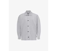 Homme Plisse Issey Miyake Mens Mole Gray Pleated Relaxed-fit Knitted Shirt S