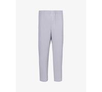 Homme Plisse Issey Miyake Mens Mole Gray Pleated Straight-leg Regular-fit Knitted Trousers Xs