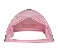 Hommi Lovvi Twin Bed Tent for Girls, Indoor Blackout Sleeping Tent with Dreamy Canopy, Breathable Privacy Tent for Bunk Beds, Ideal for Drafty Rooms or Cottage-Style Spaces, Pink