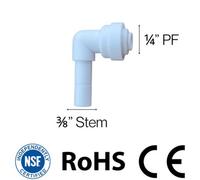 Hommix 1/4 Inch Push Fit To 3/8 Inch Stem Elbow