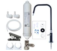 Hommix Advanced Single Filter Under-Sink Drinking Water Tap & Filter Kit System Including Hommix Single Taps and Accessories Cento Black
