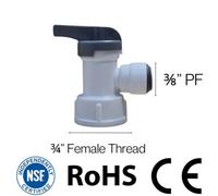 Hommix Double O Ring Ro (Reverse Osmosis) Tank Valve 3/4" Bsp - 3/8" Push Fitting