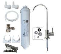 Hommix Lily Brushed 304 Stainless Steel Advanced Single Filter Under Sink Drinking Water Filter Tap & Filter Kit