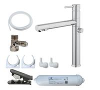 Hommix Picasso Chrome 3-Way Tap & Advanced Single Filter Under-Sink Drinking Water & Filter Kit