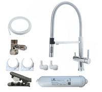 Hommix Riva Chrome 3-Way Tap & Advanced Single Filter Under-Sink Drinking Water & Filter Kit
