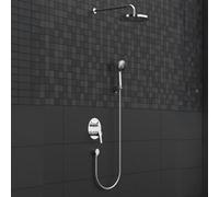 Hommix Rubineta Kubo-2F-Uno Chrome Concealed & Wall Mounted Shower Set