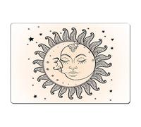 HommomH Sun and Moon Bathroom Rugs Non Slip Black Bath Mats Super Absorbent Bath Mat for Bathroom, 24"x16", Celestial Composition Day`s Cycle Mystical Inspiration, for Man Woman Teen