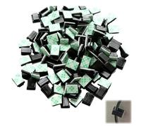 hommova 120-Pack Self Adhesive Cable Clips - Black Wire Organisers for Dash Cam, Car Charger, USB Cables - Stick-On Cord Clips for Home Office & Vehicle Use (13 x 10 mm）